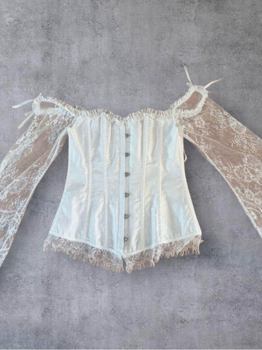 Vintage White Lace Corset Top - Picture 4 of 4